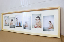 實木長相框7寸六連框卡紙相框掛牆韓式寶寶照婚紗照影樓高檔北歐