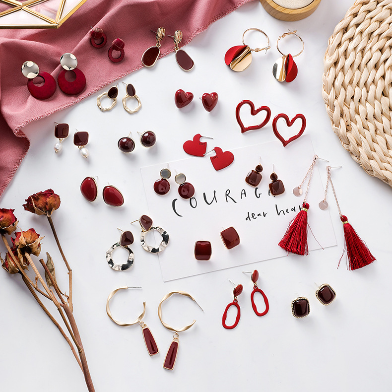 Earrings Female Retro Earrings Net Red Pop Earrings Winter New Earrings display picture 21