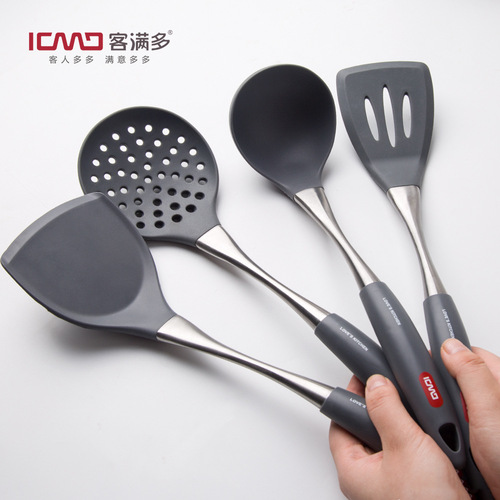 Kemanduo Silicone Spatula and Spoon Four-piece Set Factory Direct Selling Food Grade Non-Stick Silicone Kitchenware Set