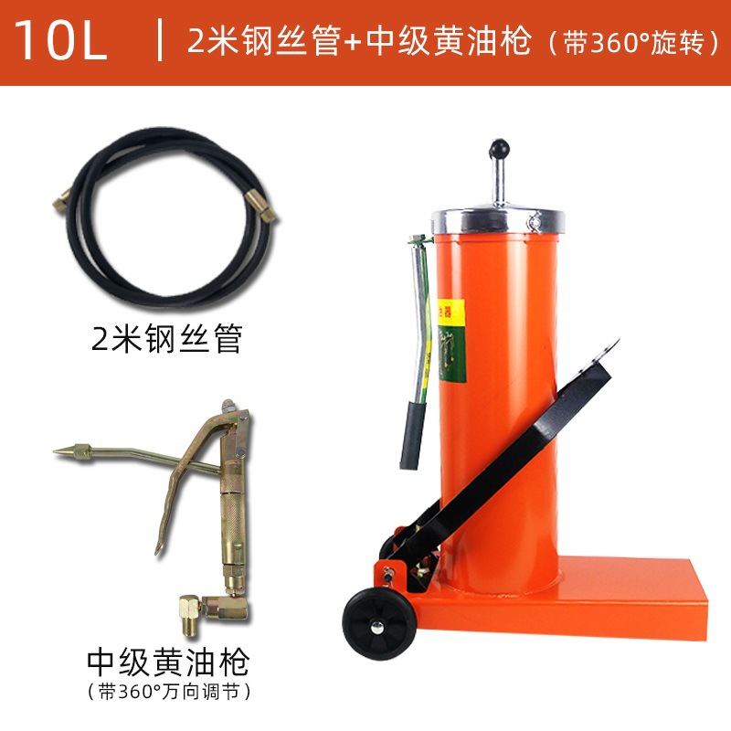 Venta al por mayor pedal mantequilla máquina pedal Tipo de alta presión engrasador camión mantequilla Máquina manual pequeño portátil 10L