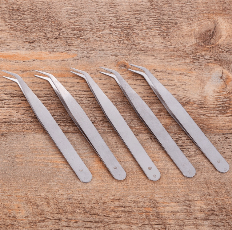 小镊子12.5cm夹子清洁镊子镊子直头镊子镊子弯头直头镊