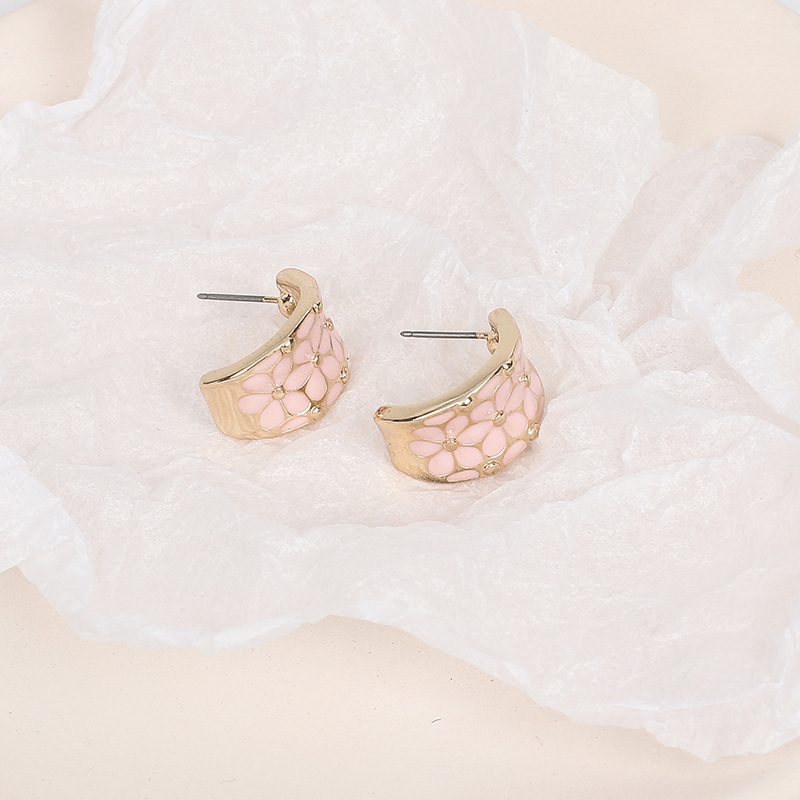 10g Weight Earrings Classification Wedding, Travel Occasion Women'S Gender White, Pink, Red, Yellow, Black Color Fashion New Colorful Exaggerated Women's Earrings 12