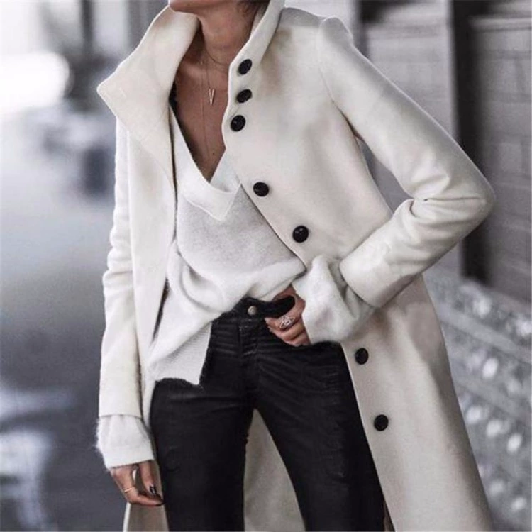 Демисезонное модное шерстяное пальто, куртка, ebay, Aliexpress