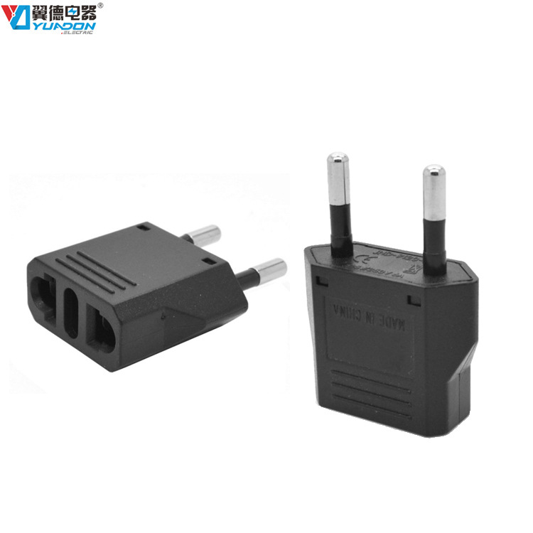 翼德欧式小转换插头 美国日本加拿大转欧标旅行转换插头厂家批发