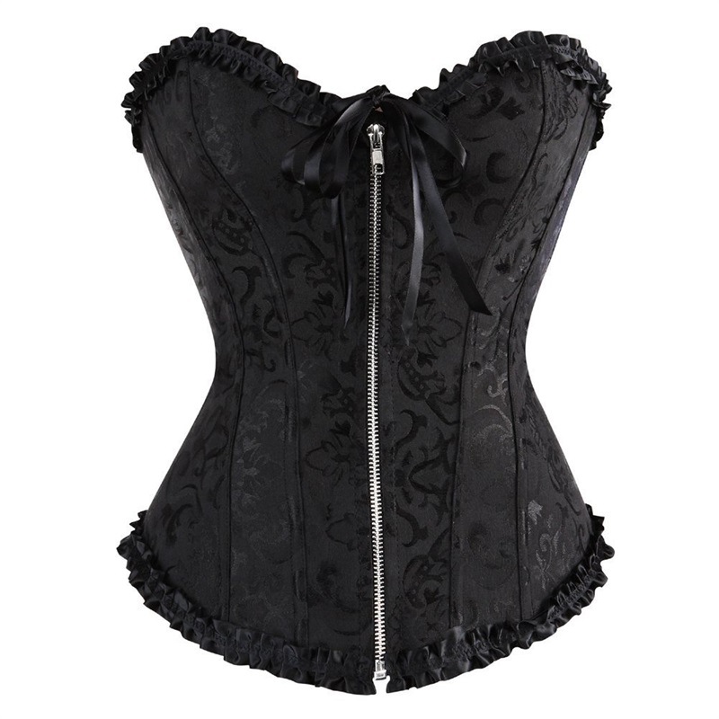 Court corset with lace zipper shapewear...