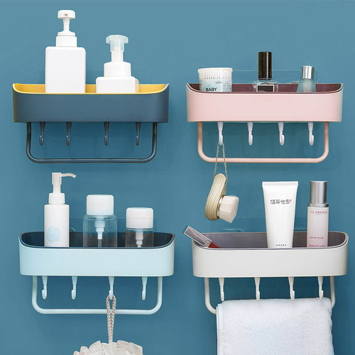 Bathroom storage rack wall-mounted bathroom storage rack punch-free wall toilet washbasin towel rack