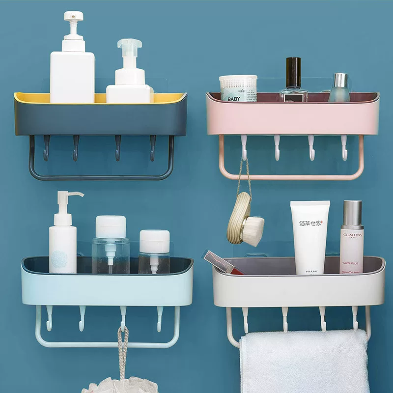 The bathroom wall -mounted bathroom storage rack is avoided.