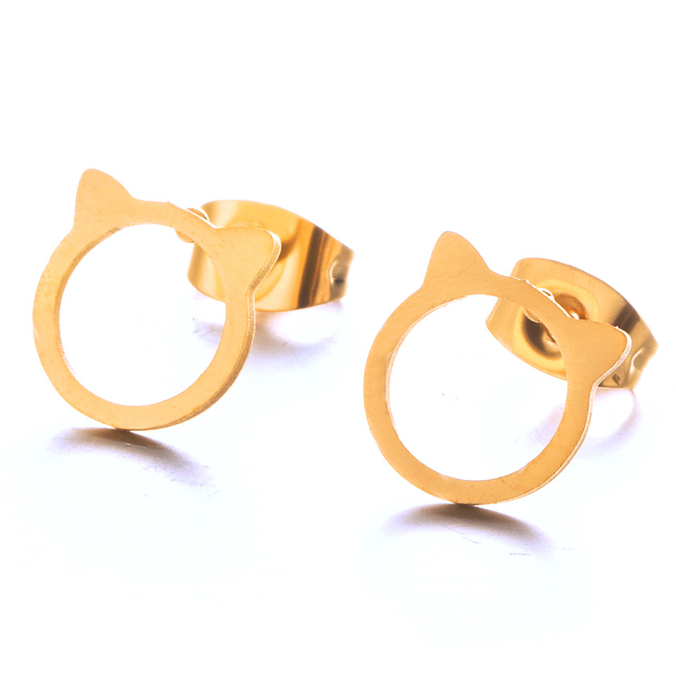 Simple Cute Cat Alloy Earrings Wholesale display picture 6