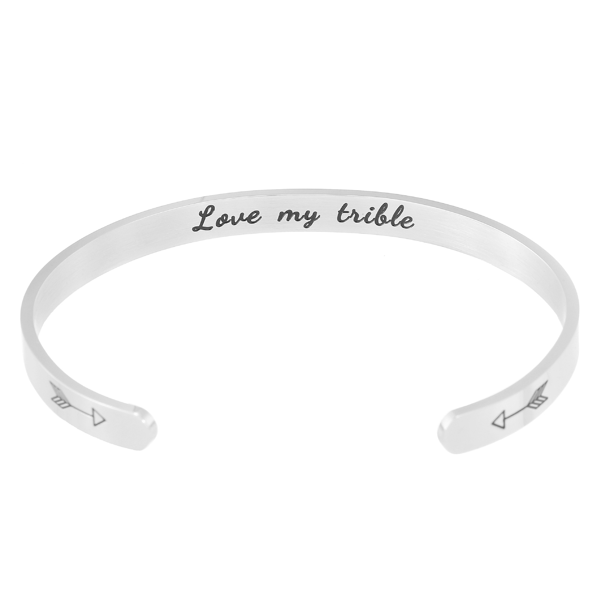 Yunna AliExpress Amazon nueva pulsera de doble flecha Keep fucking going pulsera de acero inoxidable