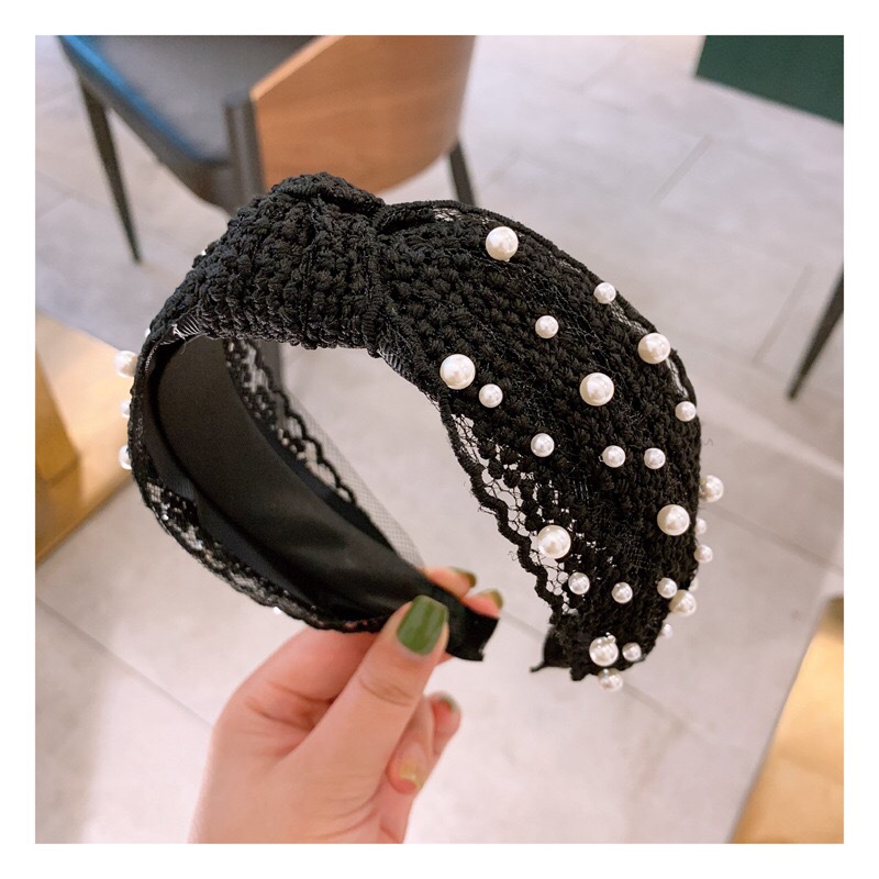New Fashion Wide Brim  Lace Knotted Wide Brim  Headband display picture 5