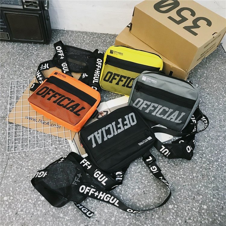 2020 New Fashion Cool Chest Hanging Bag ins Letter Printing Skill Tactical Bag Fashion Brand Chest Bag Men's and Women's Vest Bag