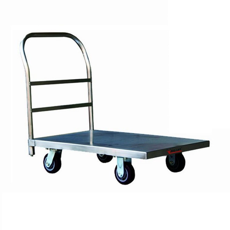 304单层不锈钢平板车手推车 201 双层 三层 厨房不锈钢工具小推车