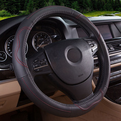 XF610夏季真皮汽車方向盤套 四季牛皮汽車把套 汽車用品