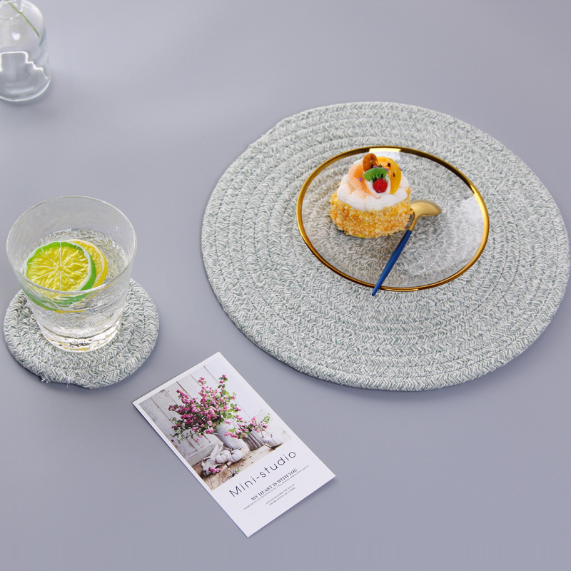 Cotton Material Fashion Solid Color Cotton Placemat