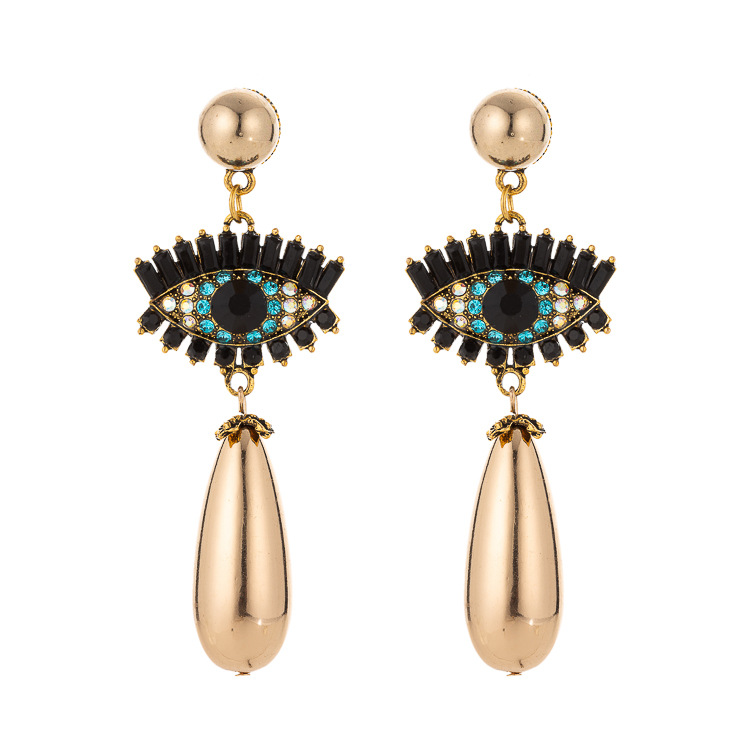 Retro earrings drop-shaped