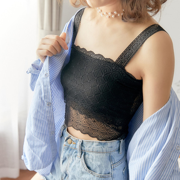 Summer base lace short bra top