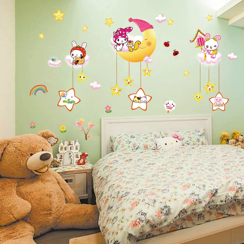 Removable rabbit on wall, decorations for bedroom for living room, new collection, wholesale
