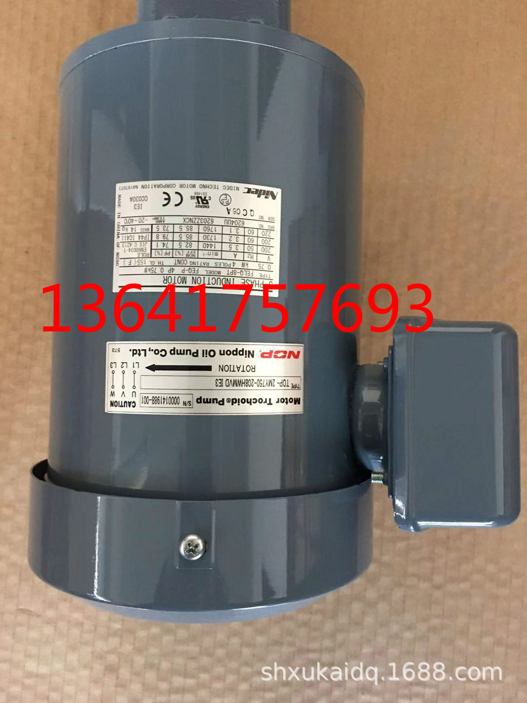 FELQ-8T 1.5KW 三相 200V 1.5KW Nidec电机 NOP马达