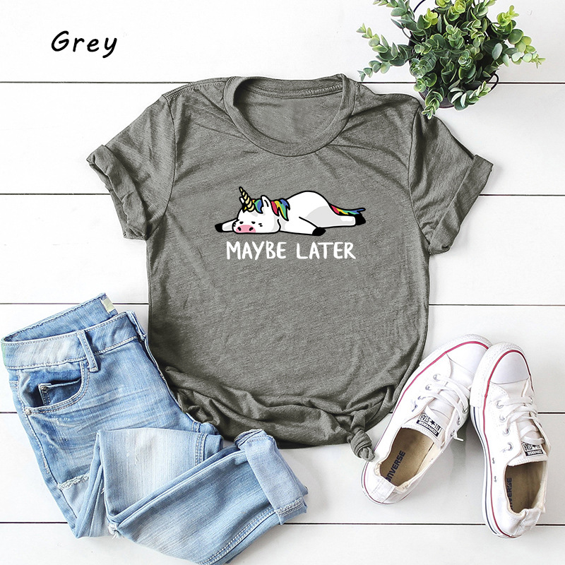 MAYBE LATER letter T-shirt NSSN41933