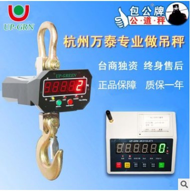 杭州万泰电子吊秤吊钩秤带打印手持仪表行车称3吨5吨10吨工业钩磅
