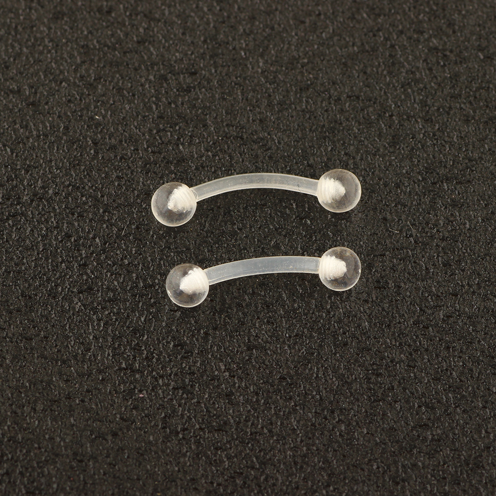 Acrylic Clear Belly Button Ring Set - Stainless Steel Eyebrow Tongue Nose Piercing Jewelry detail image 12