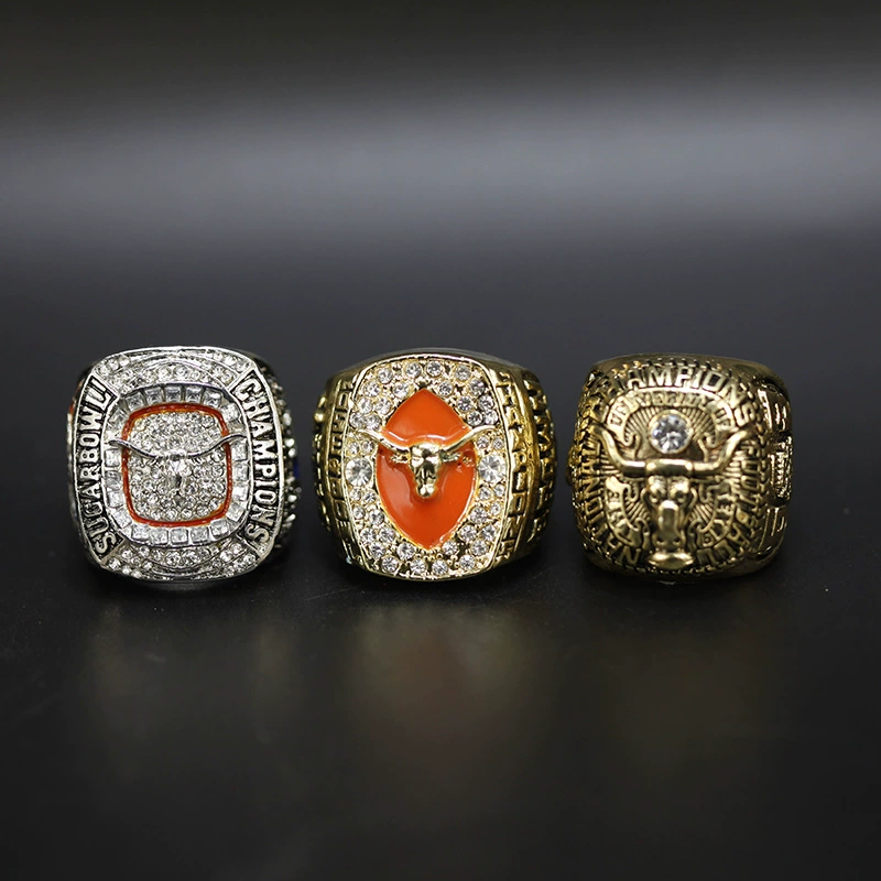 Кольца чемпионов Rose Bowl 1969/2005/2018 Texas Longhorns, набор из 3