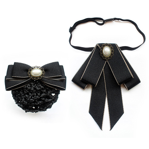 New product hot-selling girls' collared flower professional shirt and tie bank nurse net pocket headband flower net pocket large quantity can be negotiated.