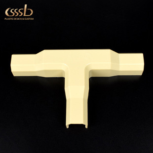 Manufacturers supply gas pipe T-shaped injection protective cover flame retardant pp injection protective cover yellow plastic parts