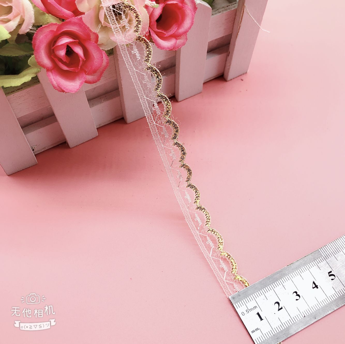 无弹蕾丝花边现货供应服装辅料制作厂家直销 123金银#宽度1.2CM