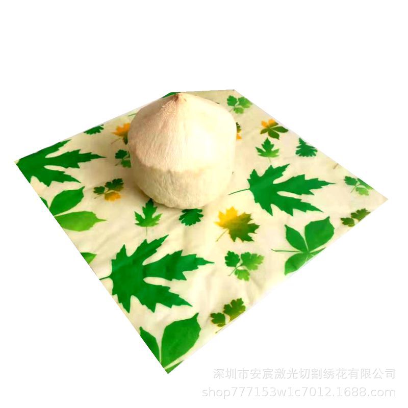 단풍잎 디자인 3개입; 0007; 면직물 * 천연 밀랍