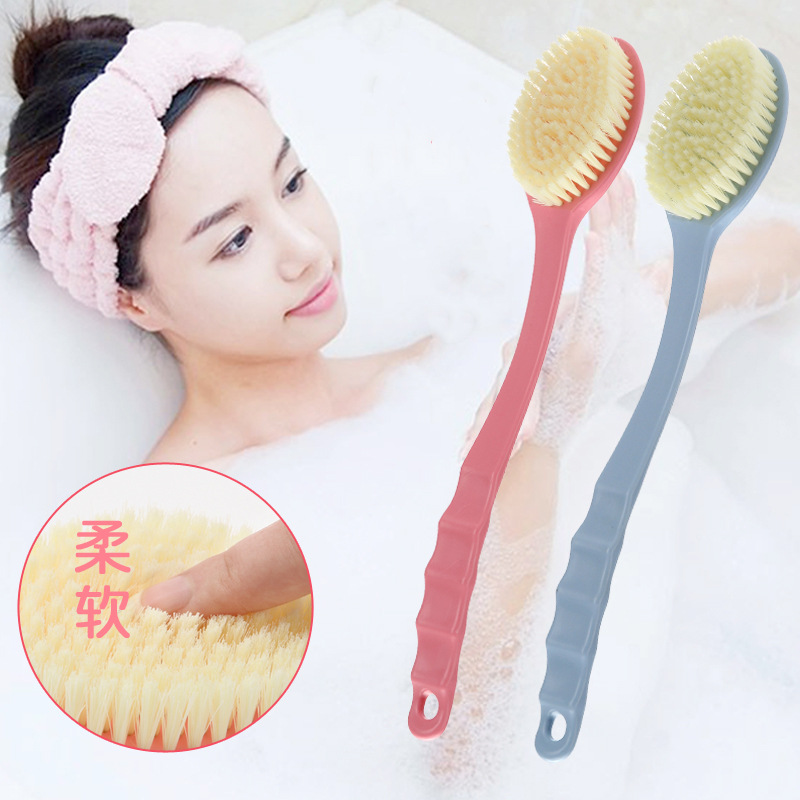 长柄搓澡刷子软毛浴室搓背神器不求人成人搓后背洗澡刷厂家直销|ru