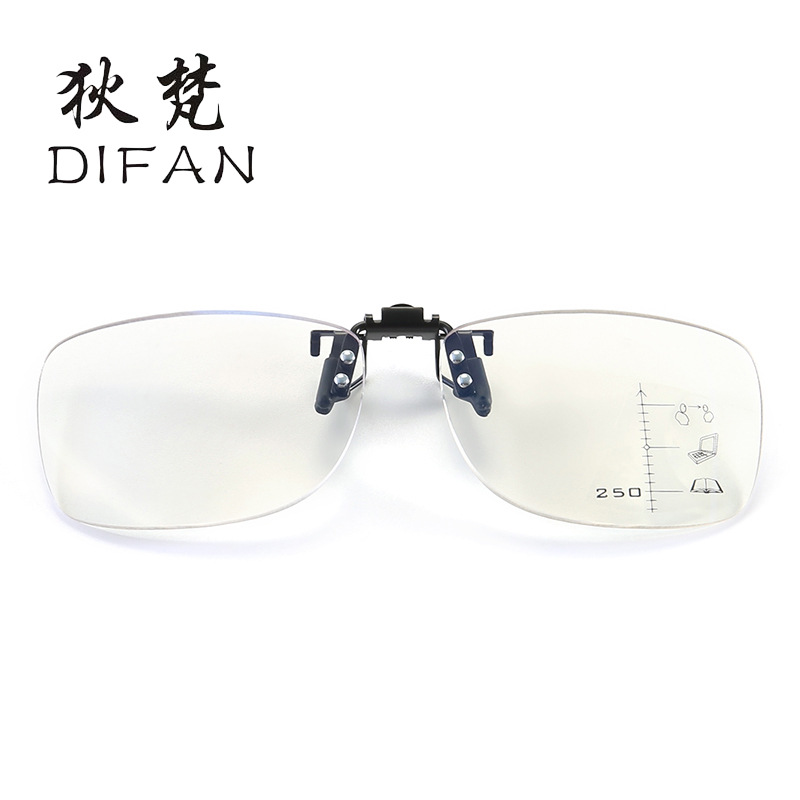 变色渐进多焦点远近两用防蓝光老花镜智能变焦夹镜折叠老花眼镜