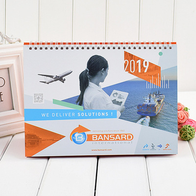 專版台曆定做廠家 2020台曆定制禮品挂曆PVC日曆印刷台曆廣告燙金