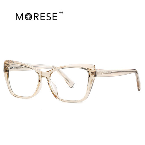 wish fashion anti-blue light glasses European and American full frame women's flat mirror TR frame insert temple goggles 2002