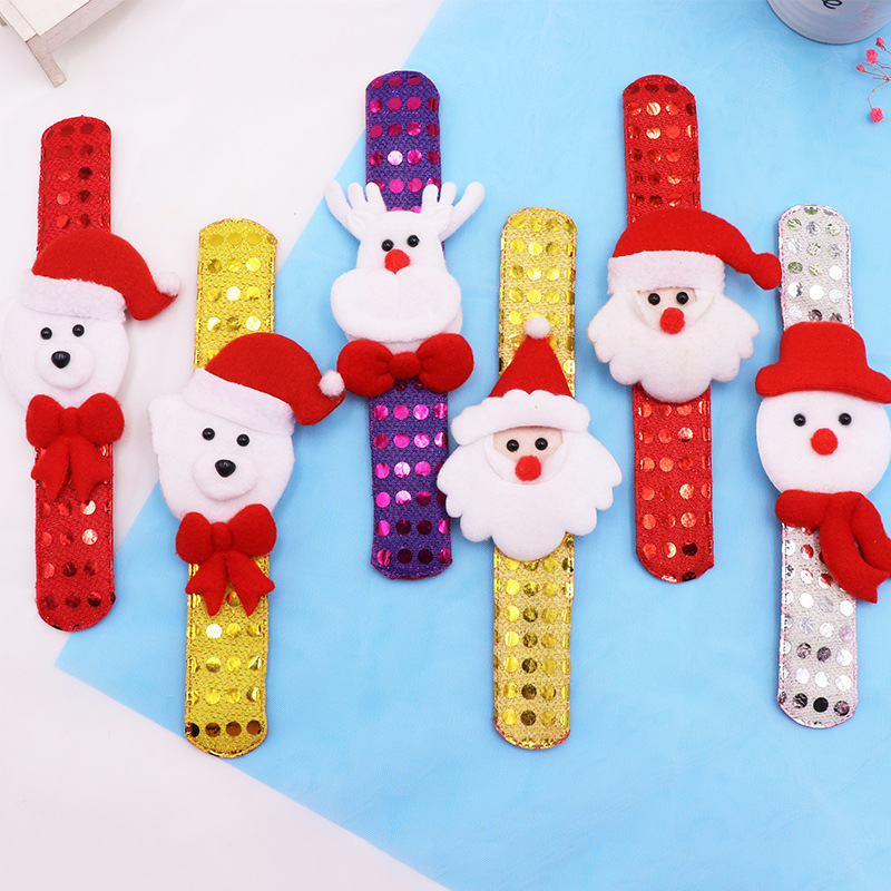 圣诞啪啪圈发光手环 圣诞节装饰用品 儿童圣诞小礼品夜市货源批发