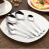 Drop series Round spoon Restaurant tableware Stainless steel Spoon Western Kitchen utensils a soup spoon hotel wholesale Fork