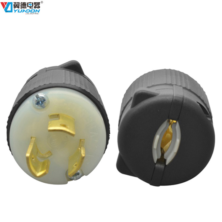 美式暗装接线插头 L7-15P美标公母配套对插插头 美规电源工业插头