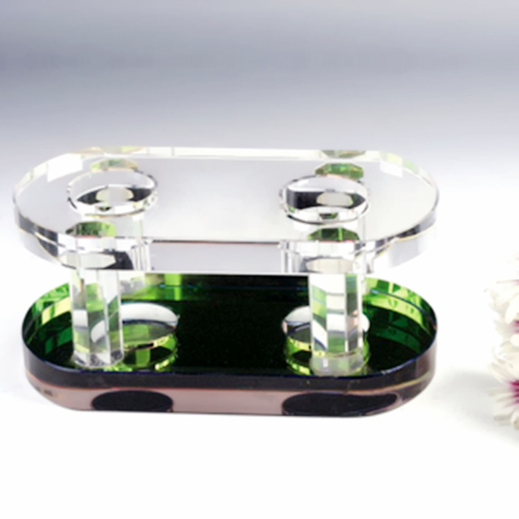 直供高档会所亚克力双话筒唛架 多功能收纳唛架 亚克力收纳架