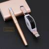 New mobile power set custom company logo data cable with charging treasure signature pen gift set