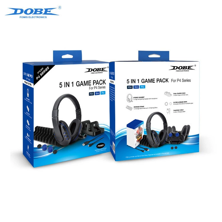 Dobe TP4-18101 PS4/SLIM/Pro пять параллельных наушников игровой комплект с диском хранения