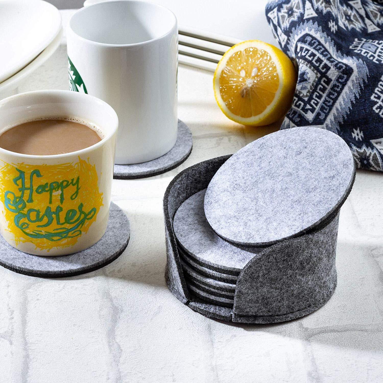 10件套毛毡杯子保护垫 杯子防摩擦垫 分隔垫 毛毡套装杯垫-阿里巴巴