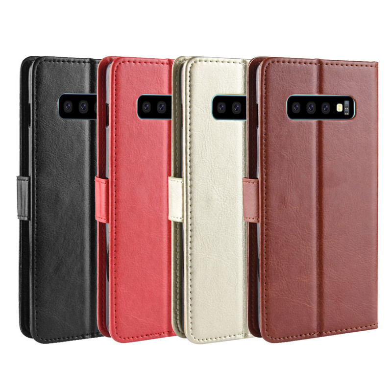 For Samsung S10X phone case Samsung Galaxy S10e Crazy Horse print leather case S10 + flip S105G