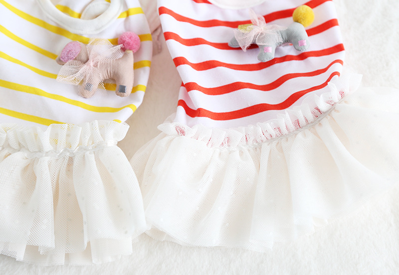 条纹小马纱纱裙