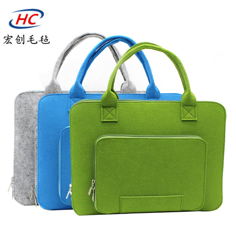 跨境新款毛毡包毛毡平板收纳包 iPai收纳袋手提毛毡电脑包|ms