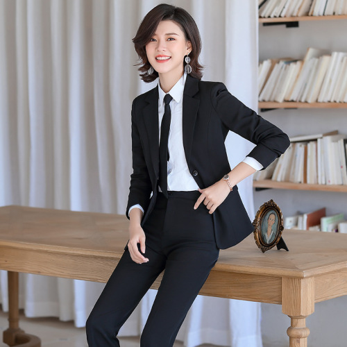 Fashionable black small blazer women's business suit women's work clothes suit three-piece work clothes formal wear for women