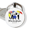 Cartoon keychain for friend, pendant, with gem