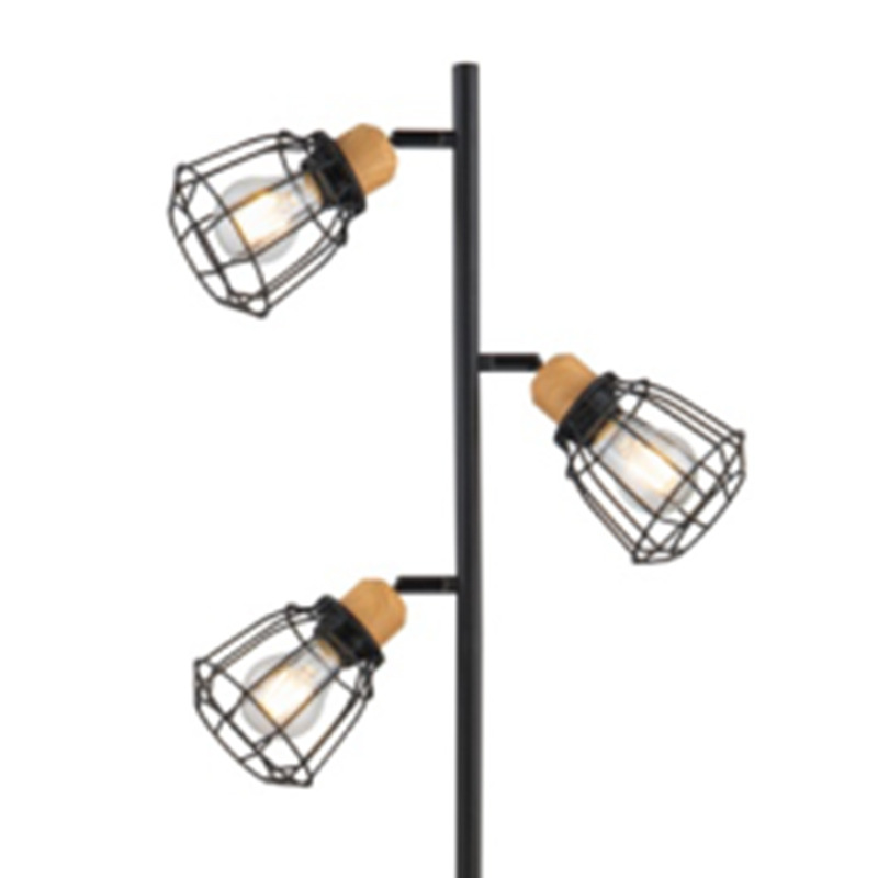 北欧落地灯客厅卧室床头茶几灯简约现代创意3头铁线落地灯