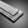 Square chopsticks stainless steel, Japanese and Korean, wholesale