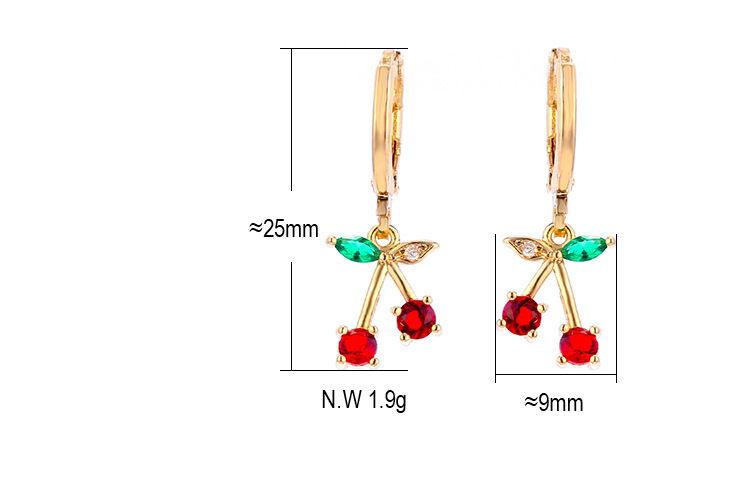 fashion tassel zircon new cherry earringspicture1