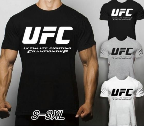 2023 new T-shirt fashion casual UFC foreign trade supply Dunhuang wish ebay